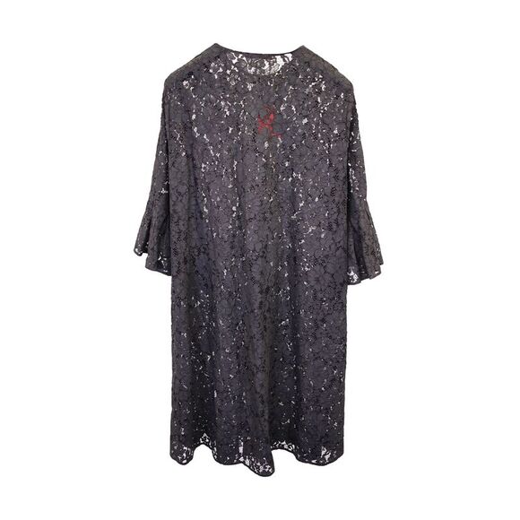 black shoulder dress Black Off Shoulder Short Dress with Twist Detail main image 0